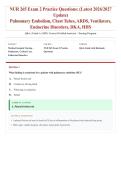 NUR 265 Exam 2 Practice Questions &lpar;Latest 2026&sol;2027 Update&rpar; &vert; Pulmonary&comma; Endocrine & Critical Care Nursing &vert; Comprehensive Med-Surg Review &vert; Exam Questions & Answers &vert; Grade A&plus;