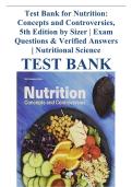 TEST BANK for Nutrition&colon; Concepts and Controversies&comma; 5th Edition by Sizer&comma; Whitney & Pich&eacute; &vert; Complete Guide &vert; Latest Update 2026&sol;2027 &vert; A&plus; Grade&NewLine;&NewLine;
