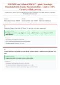 NUR 265 Exam 3 &lpar;Latest 2026&sol;2027 Update&rpar; &vert; Neurologic&comma; Musculoskeletal & Cardiac Assessment &vert; Comprehensive Nursing Physical Assessment Review &vert; Exam Questions & Answers &vert; Grade A&plus;
