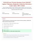 NUR 265 Exam 2 Practice Questions &lpar;Latest 2026&sol;2027 Update&rpar; &vert; Pulmonary&comma; Respiratory & Endocrine Nursing &vert; Med-Surg Review NCLEX-Style Q&A &vert; Grade A&plus;