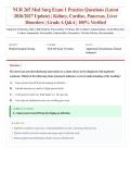 NUR 265 Med-Surg Exam 1 Practice Questions &lpar;Latest 2026&sol;2027 Update&rpar; &vert; Kidney&comma; Cardiac&comma; Pancreas & Liver Disorders &vert; NCLEX-Style Nursing Review &vert; Exam Questions & Answers &vert; Grade A&plus;