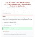 NUR 265 Exam 1 &lpar;Latest 2026&sol;2027 Update&rpar; &vert; NCLEX-Style Questions &vert; AKI&comma; CKD&comma; Pancreatitis&comma; Cirrhosis & Cardiac Disorders &vert; Med-Surg Nursing Review &vert; Exam Questions & Answers &vert; Grade A&plus;