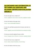 GAS EXCHANGE AND OXYGENATION ATI&NewLine;TEST PAPER 2026 QUESTIONS AND&NewLine;SOLUTIONS CERTIFICATION EVALUATION&NewLine;GRADED A&plus;