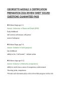 GEORGETTE MODULE 5 CERTIFICATION&NewLine;PREPARATION 2026 REVIEW SHEET SOLVED&NewLine;QUESTIONS GUARANTEED PASS&NewLine;