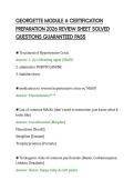 GEORGETTE MODULE 6 CERTIFICATION&NewLine;PREPARATION 2026 REVIEW SHEET SOLVED&NewLine;QUESTIONS GUARANTEED PASS&NewLine;