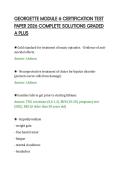 GEORGETTE MODULE 6 CERTIFICATION TEST&NewLine;PAPER 2026 COMPLETE SOLUTIONS GRADED&NewLine;A PLUS