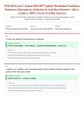 NUR 265 Exam 2 &lpar;Latest 2026&sol;2027 Update&rpar; &vert; Ventilators&comma; Respiratory Emergencies & Endocrine Disorders &vert; Critical Care & Med-Surg Nursing Review &vert; Exam Questions & Answers &vert; Grade A&plus;