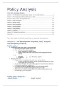 Samenvatting Policy Analysis &lpar;slides &plus; lesnotities&rpar; &vert; Prof&period; Brans &vert; KU Leuven &vert; 2024&sol;25