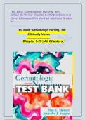 Test Bank Gerontologic Nursing 6th Edition Meiner ISBN 9780323697040 Chapters 1&ndash;29 Verified Questions and Correct Answers A&plus;&NewLine;