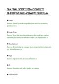 GIA FINAL SCRIPT 2026 COMPLETE&NewLine;QUESTIONS AND ANSWERS PASSED A&plus;