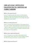 GNRS 5670 EXAM 1 CERTIFICATION&NewLine;EVALUATION 2026 FULL QUESTIONS AND&NewLine;CORRECT ANSWERS