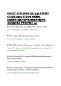 GOJET AIRLINES CRJ 550 STUDY&NewLine;GUIDE 2026 STUDY GUIDE&NewLine;COMPREHENSIVE QUESTIONS&NewLine;ANSWERS VERIFIED A&plus;