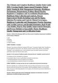 The Ultimate and Complete Healthcare Quality Study Guide 2025&comma; Covering Quality Improvement Principles&comma; Patient Safety Standards&comma; Risk Management Strategies&comma; Healthcare Performance Measurement&comma; Evidence-Based Practice&comma; Regulatory Compliance and Accreditat