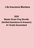 Montana Life Insurance Exam Practice Questions&comma; Answers & Licensing Study Guide &lpar;2026 Updated&rpar;