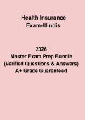 Illinois Health Insurance Exam Practice Questions&comma; Answers & Licensing Study Guide &lpar;2026 Updated&rpar;
