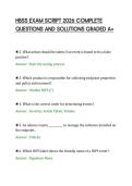 HBSS EXAM SCRIPT 2026 COMPLETE&NewLine;QUESTIONS AND SOLUTIONS GRADED A&plus;