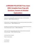 JURRI2990 POLS4720E FinaL Exam 3 2026- Complete Exam Prep with Questions&comma; Answers & Detailed Explanations