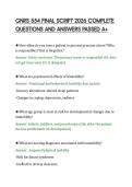 GNRS 554 FINAL SCRIPT 2026 COMPLETE&NewLine;QUESTIONS AND ANSWERS PASSED A&plus;
