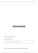 NSCA CPSS EXAM 2025 COMPLETE QUESTIONS AND VERIFIED ANSWERS&sol;ACTUAL EXAM &sol; ACCURATE