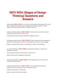 D072 WGU &lpar;Stages of Design Thinking&rpar; Questions and Answers