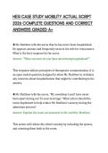 HESI CASE STUDY MOBILITY ACTUAL SCRIPT&NewLine;2026 COMPLETE QUESTIONS AND CORRECT&NewLine;ANSWERS GRADED A&plus;