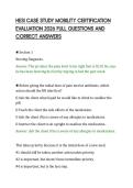 HESI CASE STUDY MOBILITY CERTIFICATION&NewLine;EVALUATION 2026 FULL QUESTIONS AND&NewLine;CORRECT ANSWERS&NewLine;