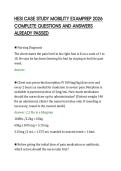 HESI CASE STUDY MOBILITY EXAMPREP 2026&NewLine;COMPLETE QUESTIONS AND ANSWERS&NewLine;ALREADY PASSED&NewLine;