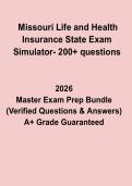 Missouri Life & Health Insurance State Exam Simulator &ndash; 200&plus; Practice Questions&comma; Answers & Licensing Study Guide &lpar;2026 Updated&rpar;