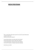 NSCA CPSS CHAPTER 1-4 QUESTIONS AND VERIFIED ANSWERS 