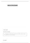 NSCA CPSS CHAPTER 6- PROFILING AND BENCHMARKING QUESTIONS AND VERIFIED ANSWERS 
