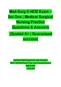 Med-Surg II HESI Exam &ndash; Set One &vert; Medical Surgical Nursing Practice Questions & Answers