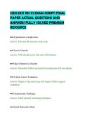 HESI EXIT RN V1 EXAM SCRIPT FINAL&NewLine;PAPER ACTUAL QUESTIONS AND&NewLine;ANSWERS FULLY SOLVED PREMIUM&NewLine;RESOURCE