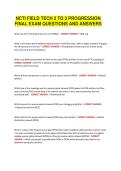 NCTI FIELD TECH 2 TO 3 PROGRESSION FINAL EXAM QUESTIONS AND ANSWERS