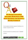 ATI DOSAGE CALCULATIONS EXAM COMPLETE PACKAGE DEAL