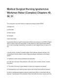 Medical Surgical Nursing Ignatavicius Workman Rebar &lpar;Complex&rpar; Chapters 49&comma; 50&comma; 51 Questions and Answers with Explanations &lpar;2026&sol;2027&rpar;