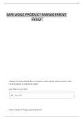 SAFE AGILE PRODUCT MANAGEMENT &lpar;APM&rpar;&sol;STEPHANIE-S STUDY GUIDE - AGILE PRODUCT MANAGEMENT&comma; QUESTIONS AND CORRECT ANSWERS