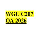 WGU C207 &NewLine;OA 2026