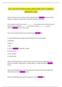 EPIC CERTIFICATION EXAM QUESTIONS WITH CORRECT ANSWERS 2026