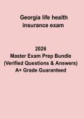 Georgia Life & Health Insurance Exam Practice Questions&comma; Answers & Licensing Study Guide &lpar;2026 Updated&rpar;