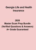 Georgia Life & Health Insurance Exam Study Guide&comma; Practice Questions & Licensing Preparation &lpar;2026 Updated&rpar;
