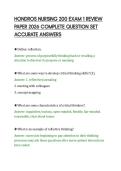 HONDROS NURSING 200 EXAM 1 REVIEW&NewLine;PAPER 2026 COMPLETE QUESTION SET&NewLine;ACCURATE ANSWERS&NewLine;