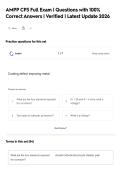 AMPP CP3 Full Exam &vert; Questions with 100&percnt;&NewLine;Correct Answers &vert; Verified &vert; Latest Update 2026