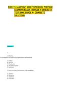 BIOD 151 ANATOMY AND PHYSIOLOGY PORTAGE LEARNING EXAMS &lpar;MODULE 1-MODULE 7&rpar; TEST BANK GRADE A&plus; COMPLETE SOLUTIONS