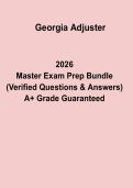 Georgia Insurance Adjuster 2026 Exam Practice Questions&comma; Answers & Licensing Study Guide