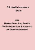 Georgia Health Insurance Exam Practice Questions&comma; Answers & Licensing Study Guide &lpar;2026 Updated&rpar;