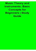 Music Theory and Instruments Basic Concepts for Beginners Study Guide 2025&sol; 2026 Complete Music Theory Preparation Material