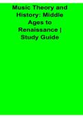  Music Theory and History Middle Ages to Renaissance Study Guide 2025&sol; 2026 Complete Music Theory Preparation Material