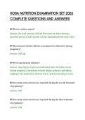 HOSA NUTRITION EXAMINATION SET 2026&NewLine;COMPLETE QUESTIONS AND ANSWERS&NewLine;