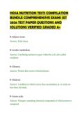 HOSA NUTRITION TESTS COMPILATION&NewLine;BUNDLE COMPREHENSIVE EXAMS SET&NewLine;2026 TEST PAPER QUESTIONS AND&NewLine;SOLUTIONS VERIFIED GRADED A&plus;&NewLine;
