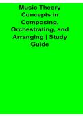  Music Theory Concepts in Composing Orchestrating and Arranging Study Guide 2025&sol; 2026 Complete Music Theory Preparation Material